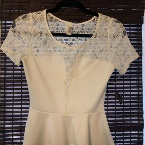 cream lace peplum top